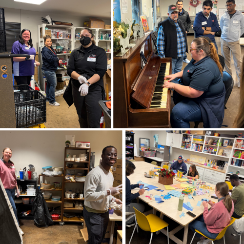 Peterbilt Women's Initiative (PBWIN) volunteers at Our Daily Bread homelessness care center