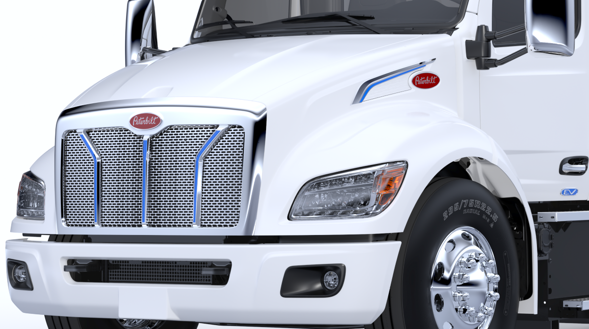 Peterbilt Model 536EV Exterior with Blue Accents
