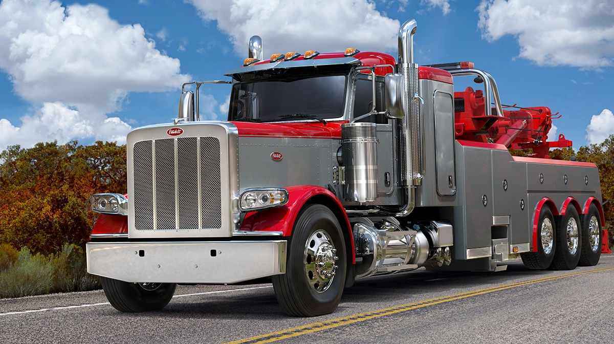 Peterbilt Model 389 With Trailer on Highway