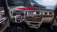 Peterbilt Model 589 On-Highway Interior Shot of Dash Console - Thumbnail