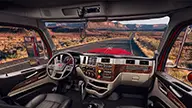 Peterbilt Model 589 On-Highway Dashboard While Truck Drives Down Highway - Thumbnail