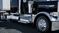 Side view of the Peterbilt Model 389X showcasing chrome exterior accents - Thumbnail